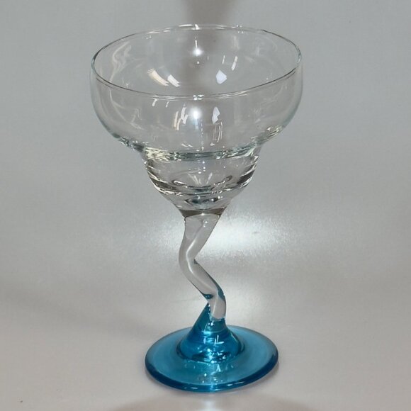 PartyLite Handmade Casa Glass Pitcher & Margarita Glass Set With Colorful Bases - Picture 16 of 16